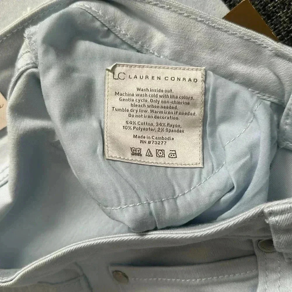 NWT size 6 LC by Lauren Conrad high-rise jeggings light sky blue color - Picture 5 of 5